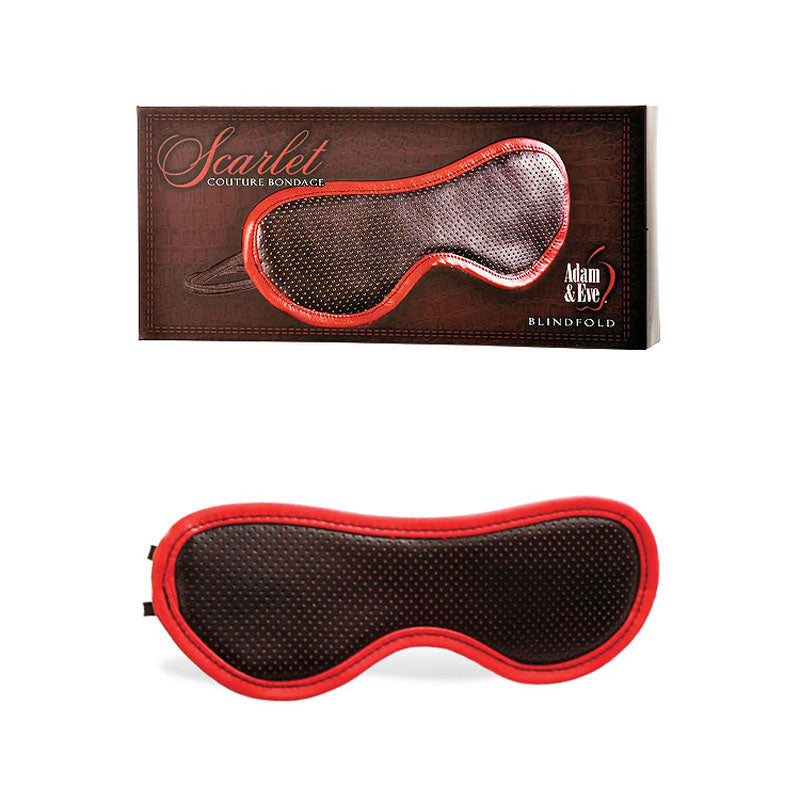 Adam &amp; Eve Scarlet Couture Blindfold - Black/Red Blindfold