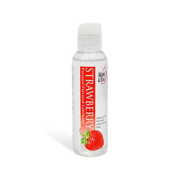 Adam &amp; Eve STRAWBERRY Lubricant - Strawberry Flavoured Water Based Lubricant - 118 ml Bottle
