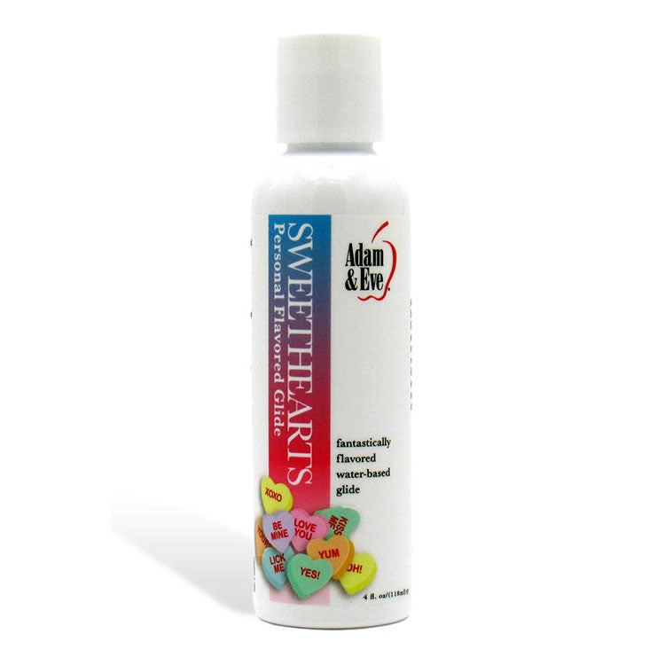 Adam &amp; Eve SWEETHEARTS Lubricant - Candy Flavoured Water Based Lubricant - 118 ml Bottle