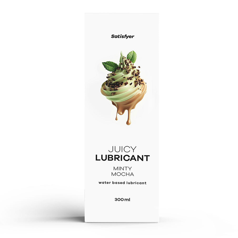 Satisfyer Juicy Lubricant 300 ml Minty Mocha - Mint &amp; Coffee Scented Water Based Lubricant - 300 ml Bottle