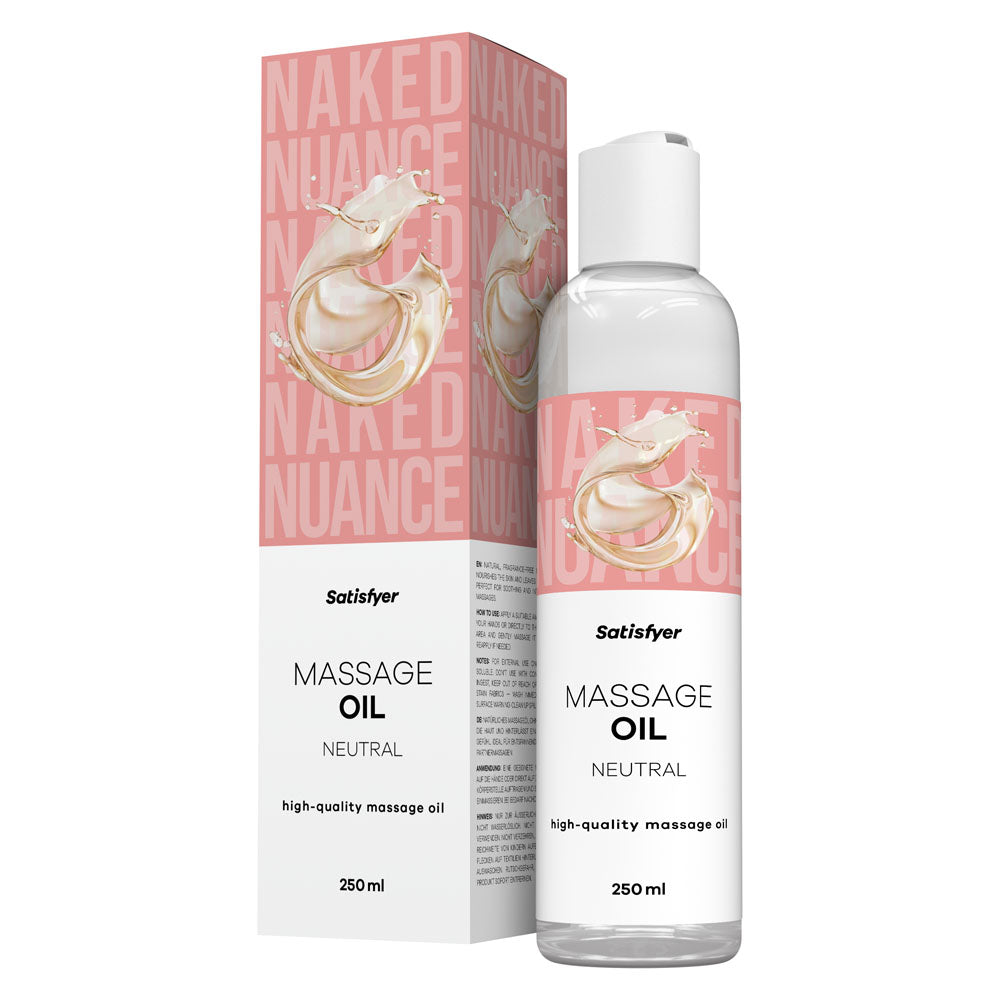 Satisfyer Massage Oil 250 ml Neutral - Unscented Massage Oil - 250 ml Bottle