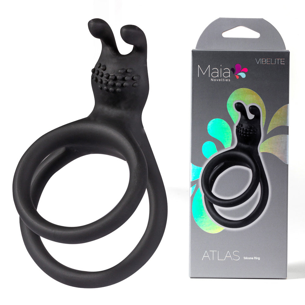 Maia ATLAS - Black Cock &amp; Balls Ring