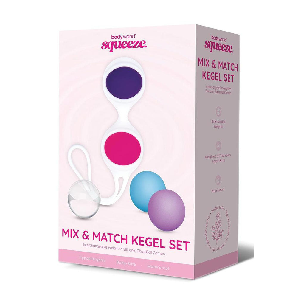 Bodywand Squeeze Mix &amp; Match Kegel Set - Coloured Weighted Kegel Balls Set