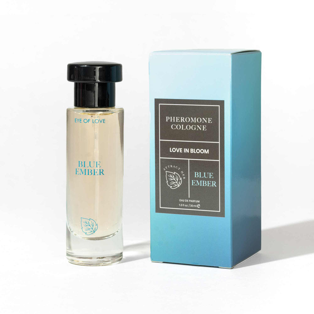Eye Of Love Love In Bloom Blue Ember Pheromone Cologne - 30ml - Citrus &amp; Cedar Scented Pheromone Cologne for Men to attract Women - 30 ml Spray
