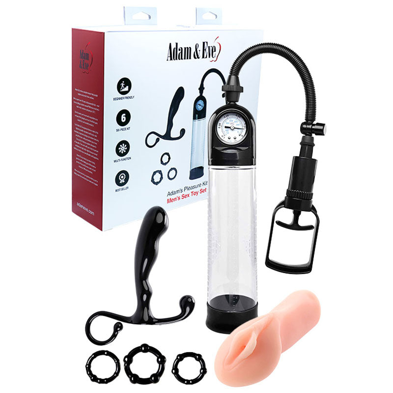 Adam &amp; Eve ADAMS PLEASURE KIT - Male Kit - 6 Piece Set