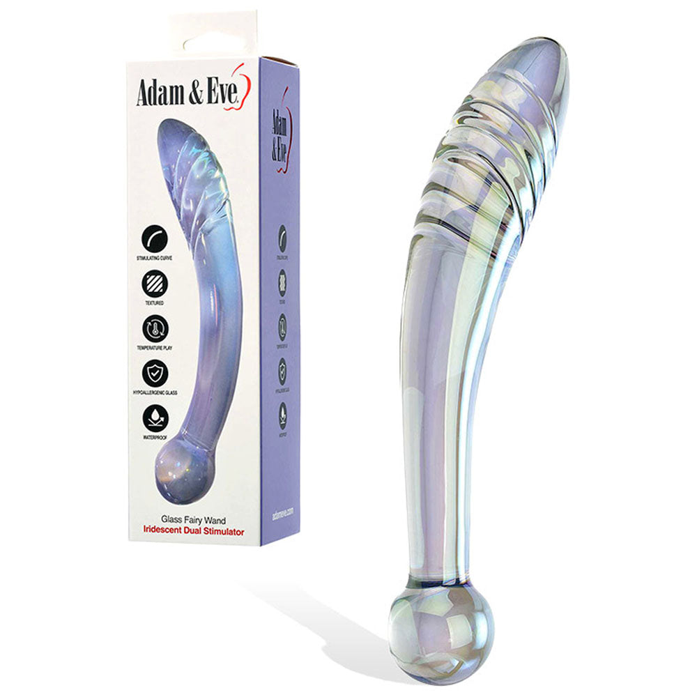 Adam &amp; Eve FAIRY WAND - 22 cm Glass Dildo