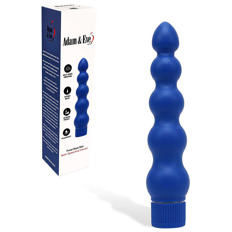 Adam &amp; Eve POWER BEAD STICK - Blue 19 cm Vibrator