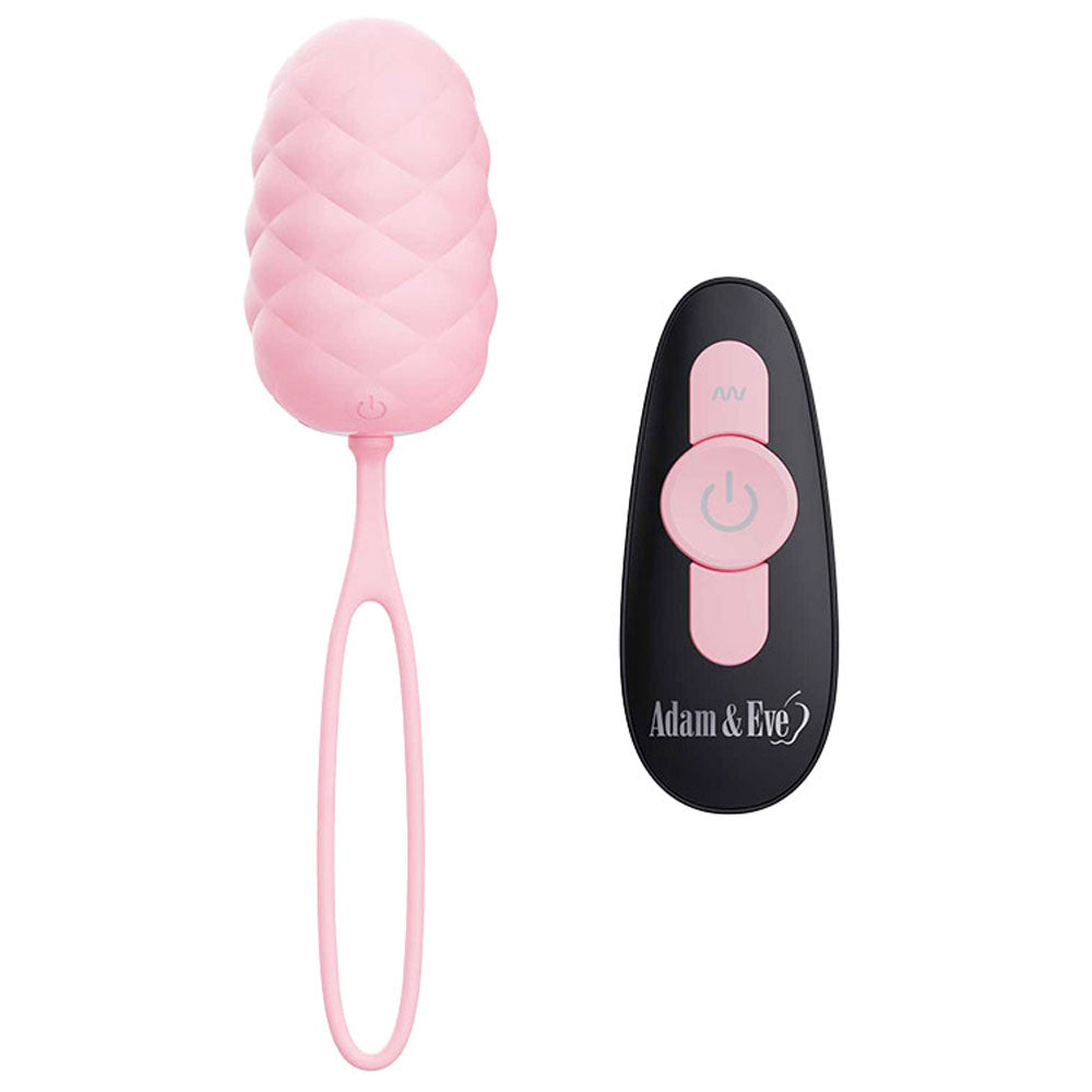 Adam &amp; Eve PILLOW TALK EGG - Pink USB Rechargeable Vibrating Egg with Wireless Remote Control