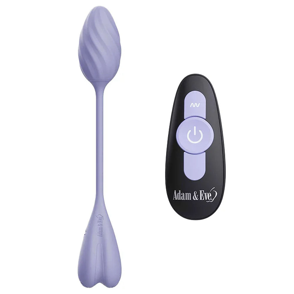 Adam &amp; Eve SPIRAL LOVE Wearable Egg - Purple USB Rechargeable Wearable Vibrating Egg with Wireless Remote