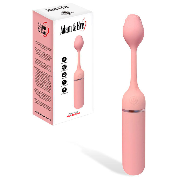 Adam &amp; Eve FIREFLY ROSE - Pink USB Rechargeable Bullet