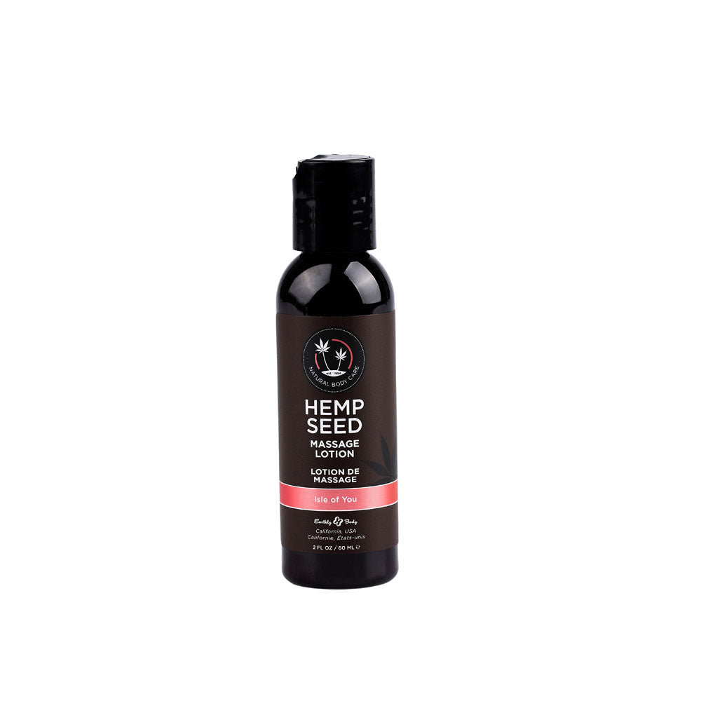 Hemp Seed Massage &amp; Body Oil - Coconut Water, Citrus &amp; Vanilla (Isle Of You) Scented - 59 ml Bottle
