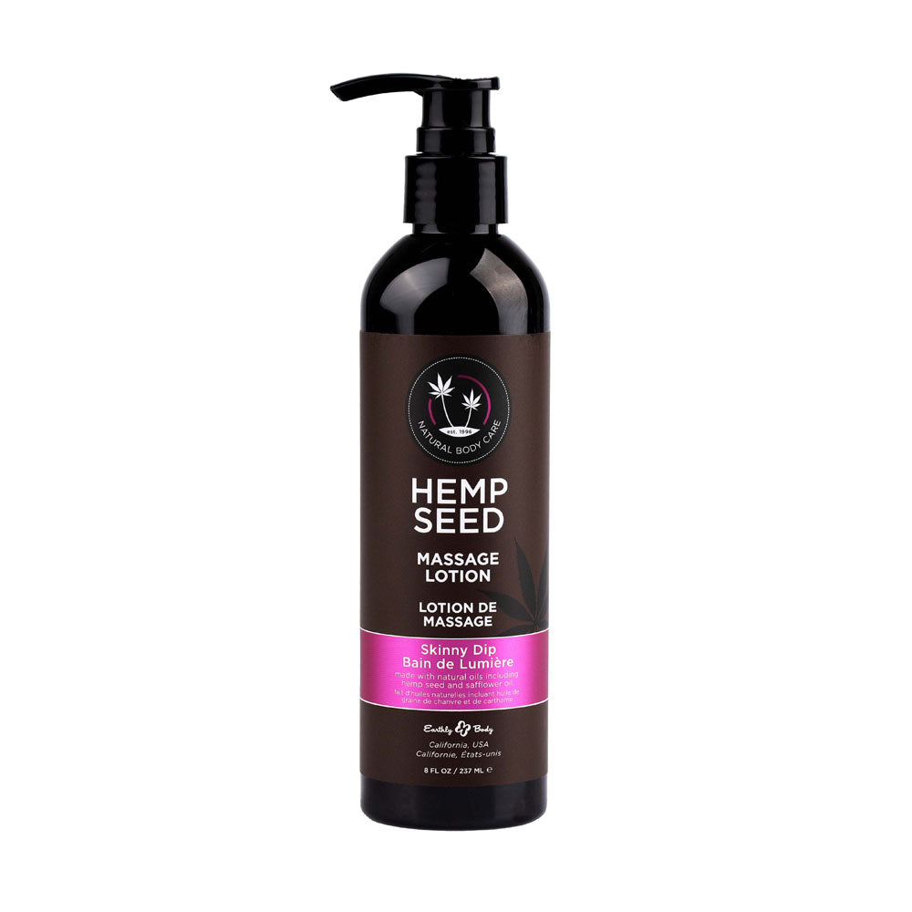 Hemp Seed Massage Lotion - Skinny Dip (Vanilla &amp; Fairy Floss) Scented - 237 ml Bottle
