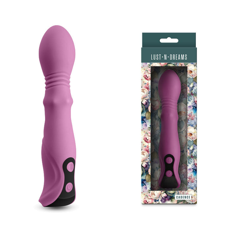 Lust-n-Dreams - Cadence - Blush - Purple 18.2 cm USB Rechargeable Thrusting &amp; Sliding Vibrator