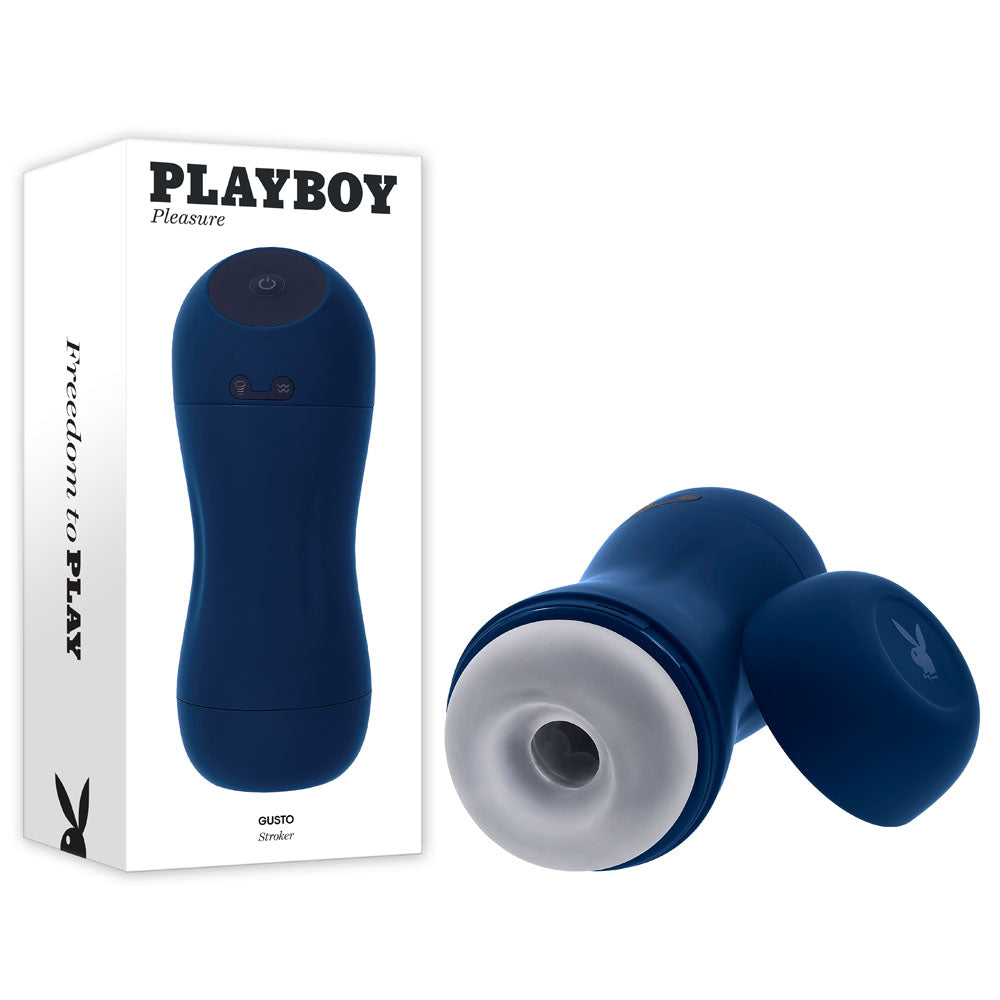 Playboy Pleasure GUSTO - USB Rechargeable Vibrating &amp; Sucking Masturbator