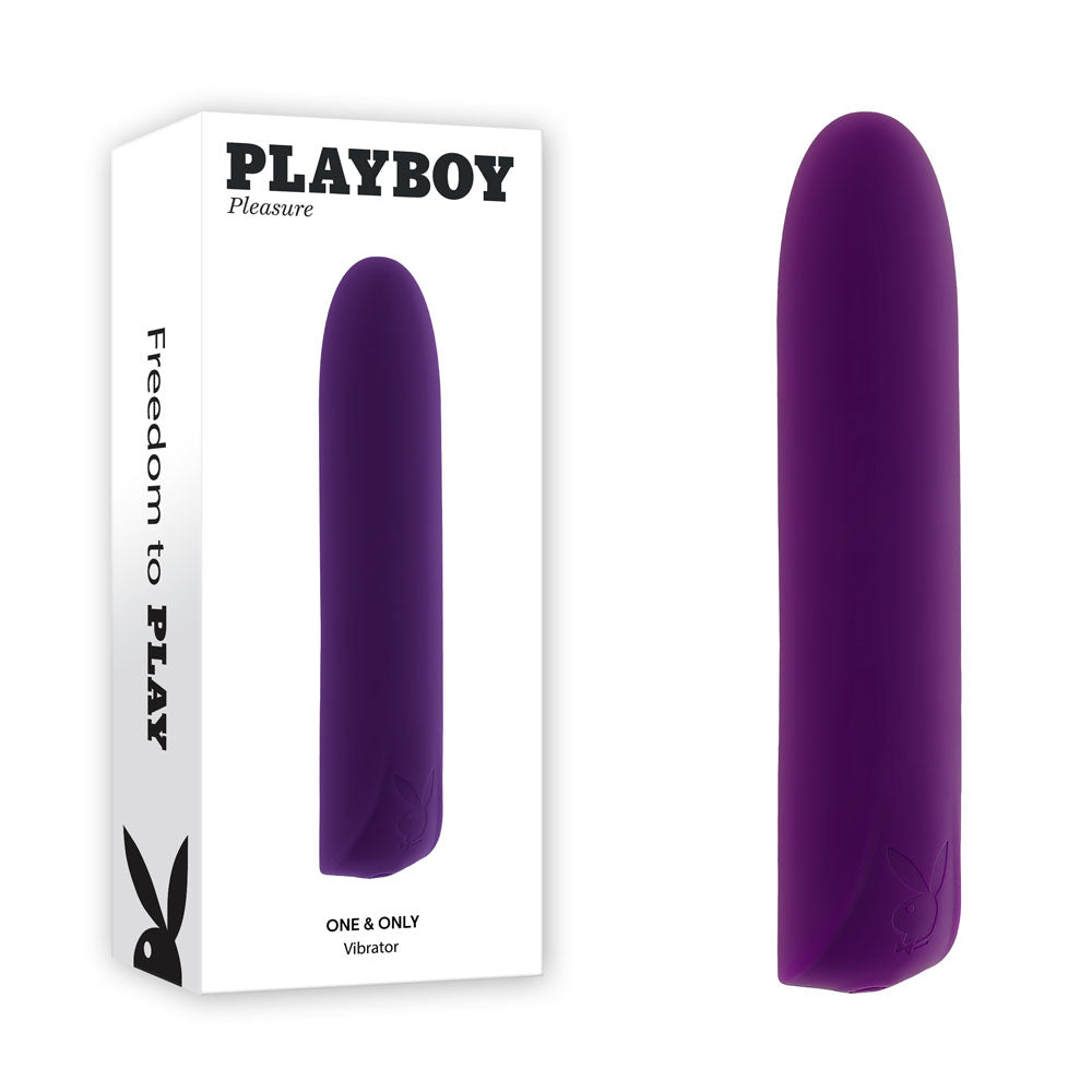 Playboy Pleasure ONE &amp; ONLY - Purple 12 cm USB Rechargeable Bullet