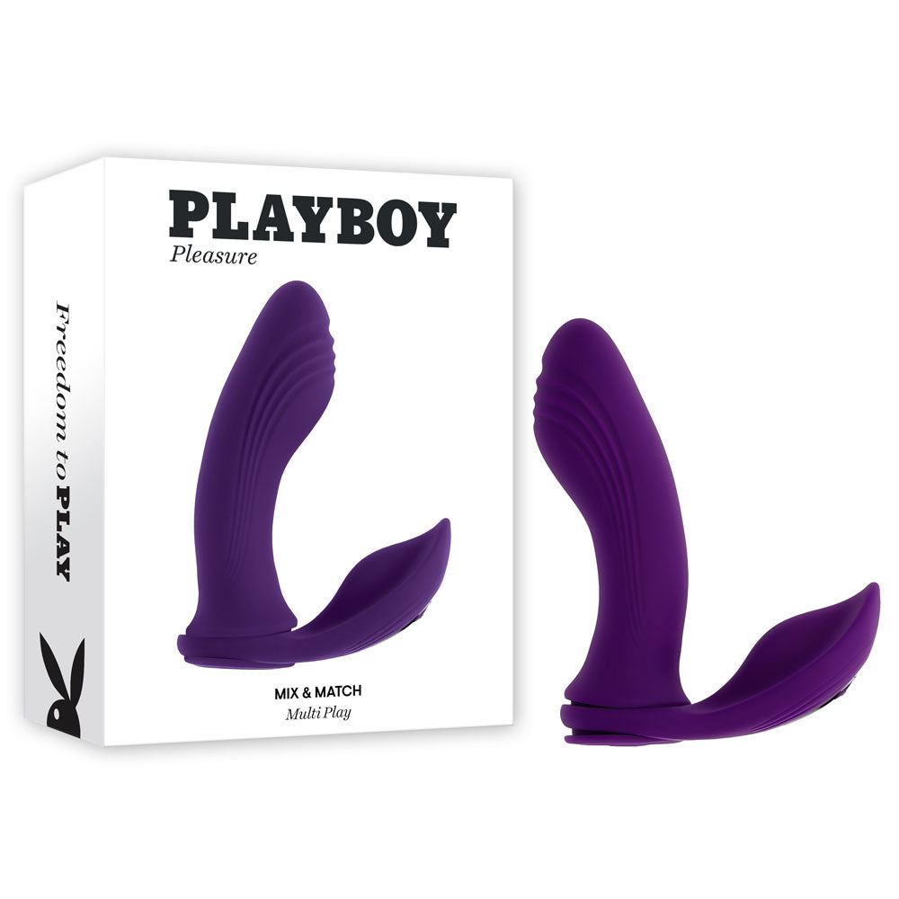 Playboy Pleasure MIX &amp; MATCH - Purple USB Rechargeable with C-Ring Attachment
