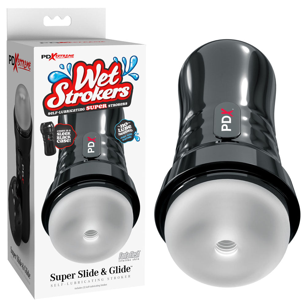 PDX Extreme Wet Strokers Super Slide &amp; Glide - Clear Stroker
