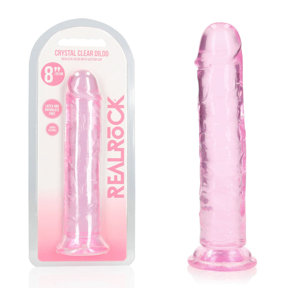 REALROCK 20 cm Straight Dildo - Pink - Pink 20 cm (8&