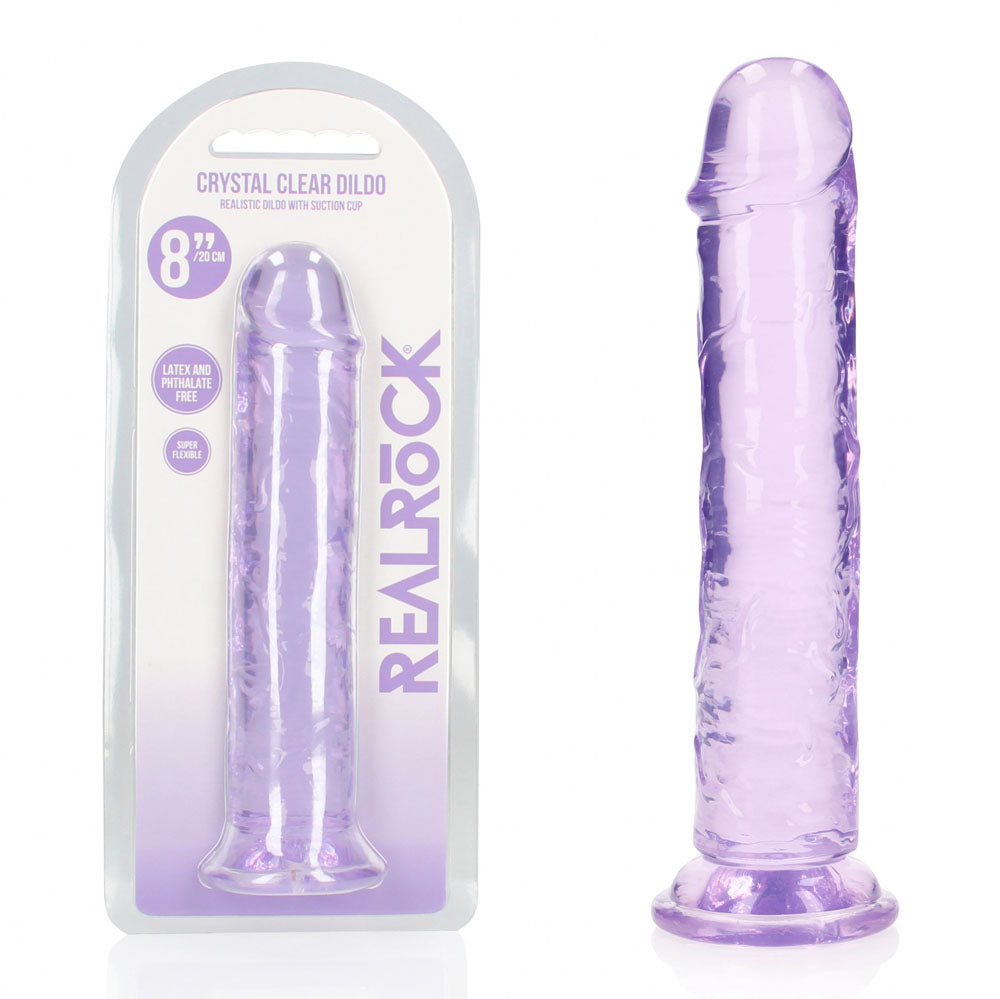 REALROCK 20 cm Straight Dildo - Purple - Purple 20 cm (8&