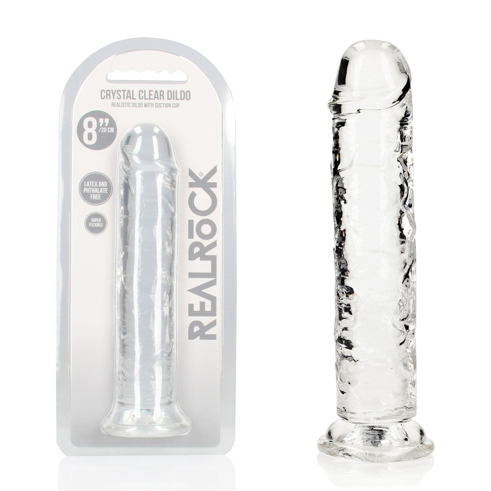 REALROCK 20 cm Straight Dildo - Transparent - Clear 20 cm (8&