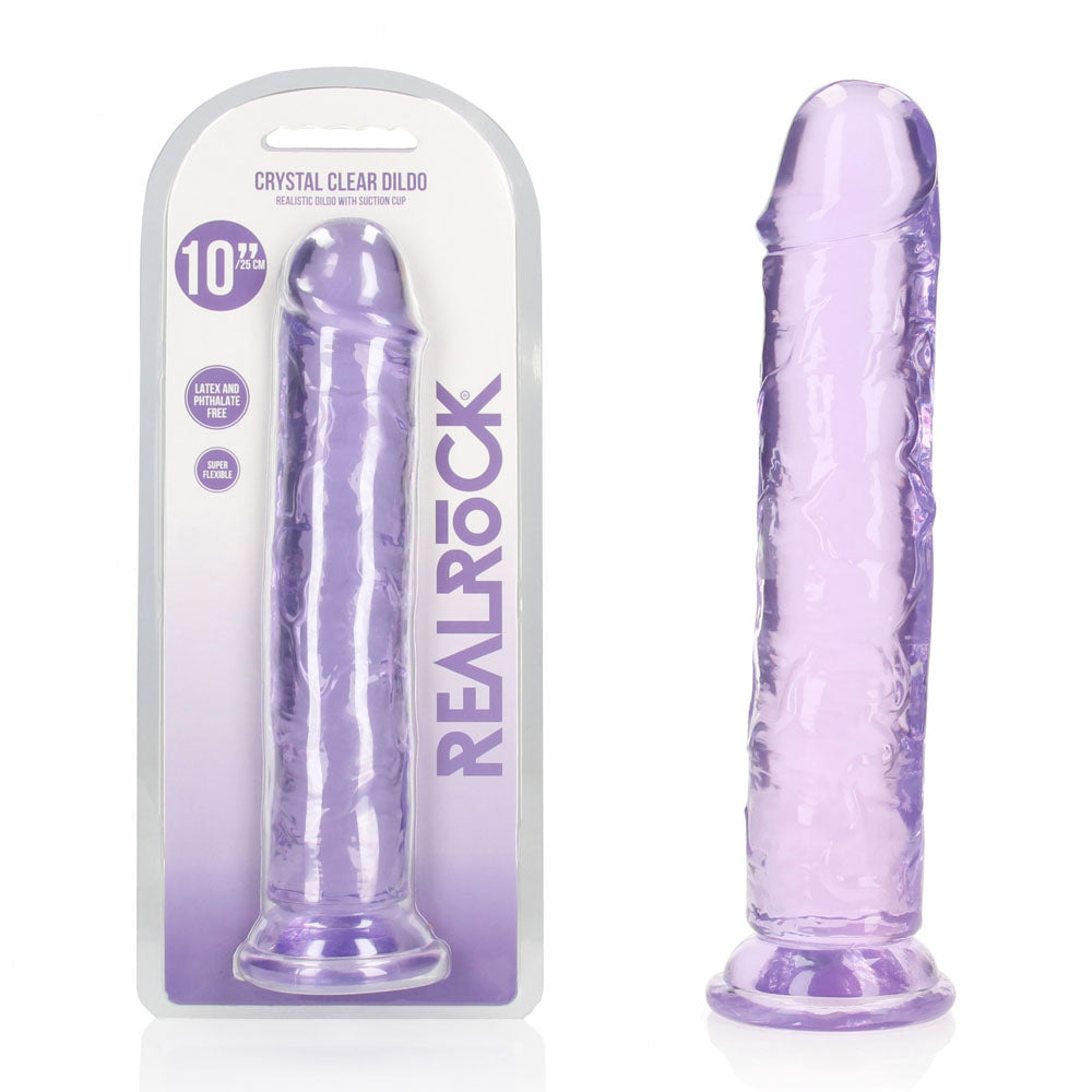 REALROCK 28 cm Straight Dildo - Purple - Purple 28 cm (10&