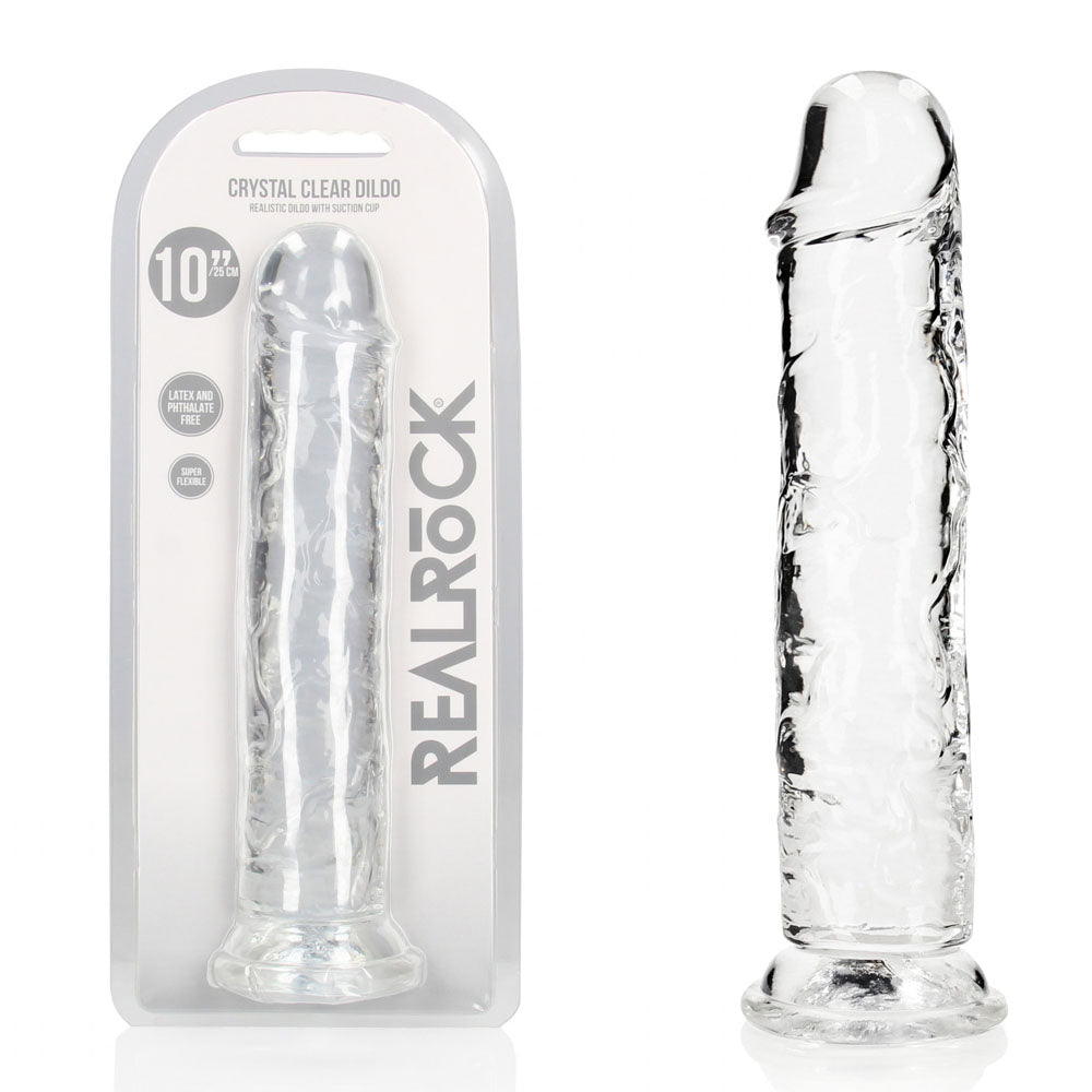 REALROCK 28 cm Straight Dildo - Transparent - Clear 28 cm (10&