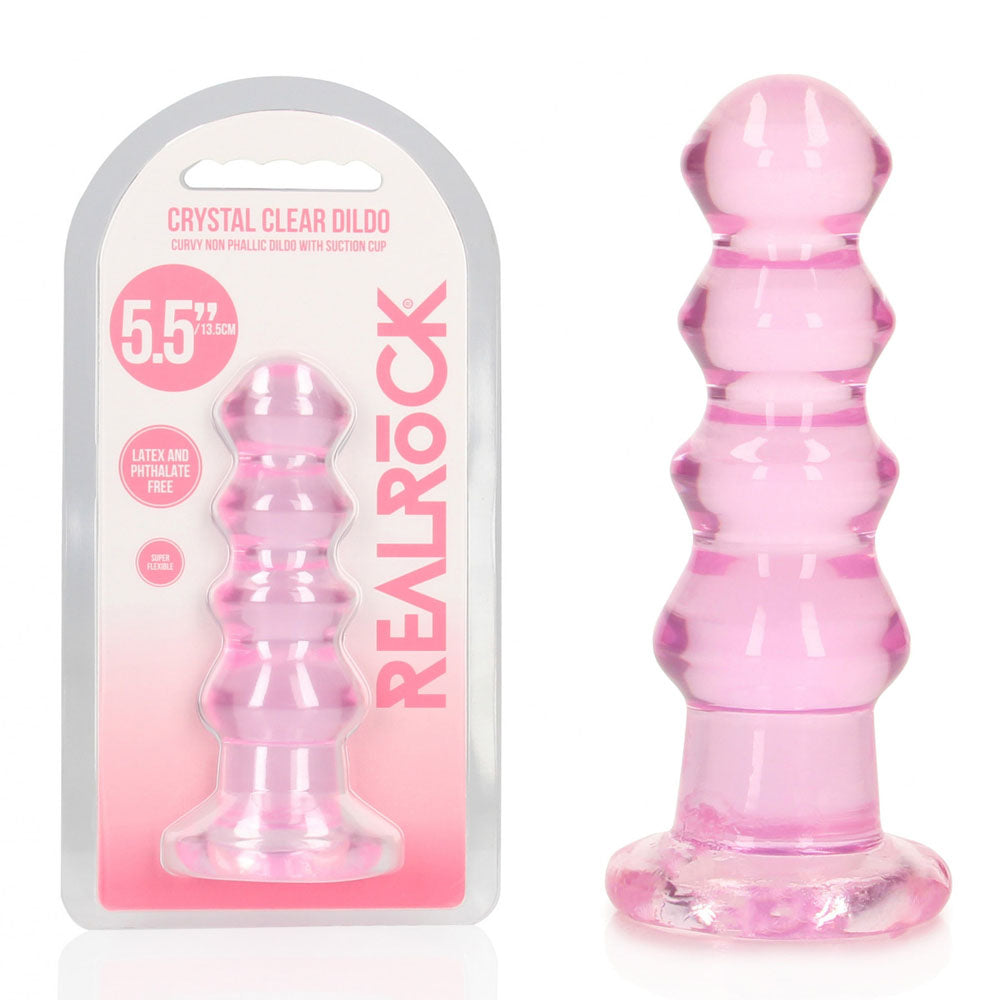 REALROCK 14 cm Curvy Anal Plug - Pink - Pink 14 cm (4.5&