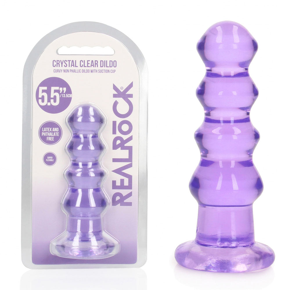REALROCK 14 cm Curvy Anal Plug - Purple - Purple 14 cm (4.5&