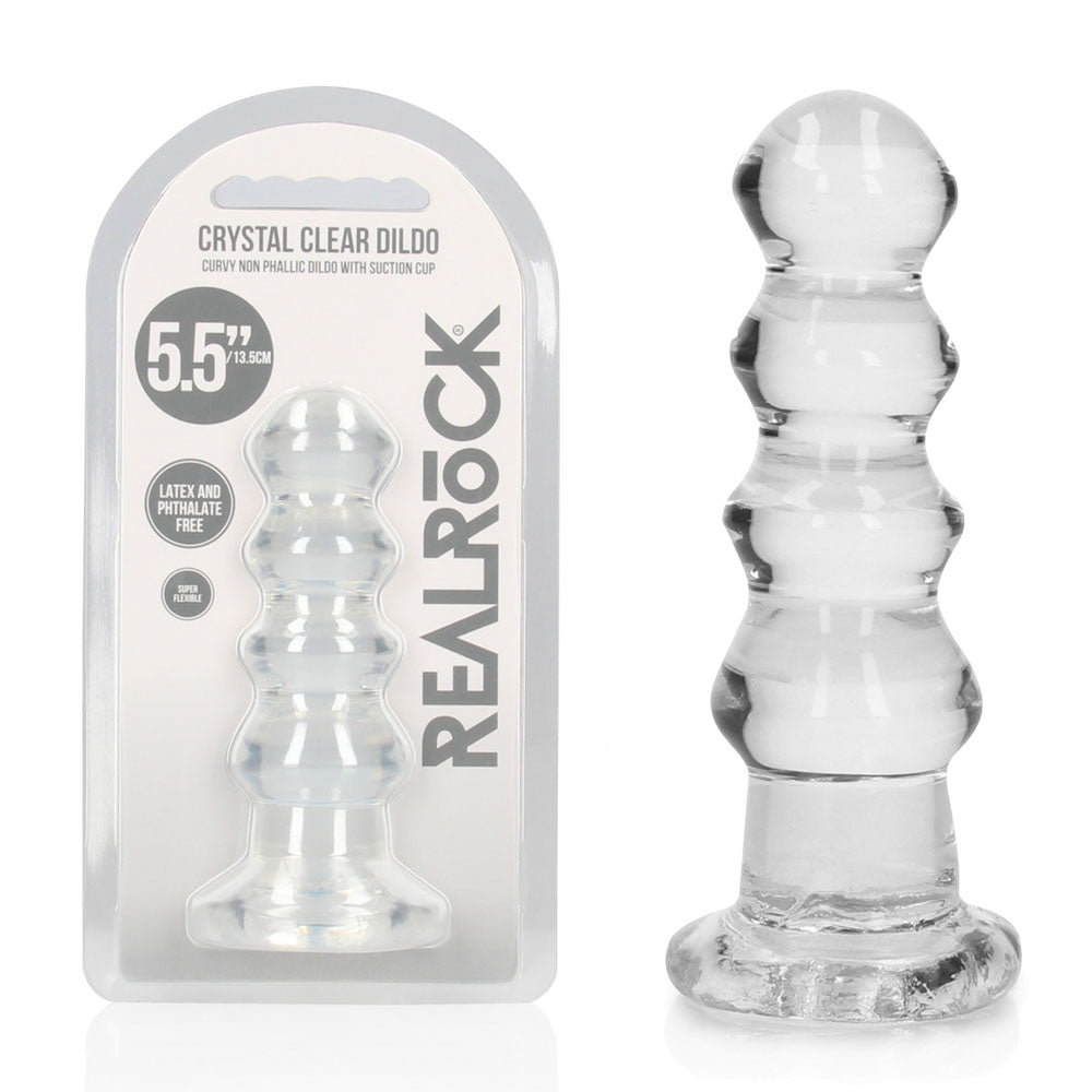 REALROCK 14 cm Curvy Anal Plug - Transparent - Clear 14 cm (4.5&