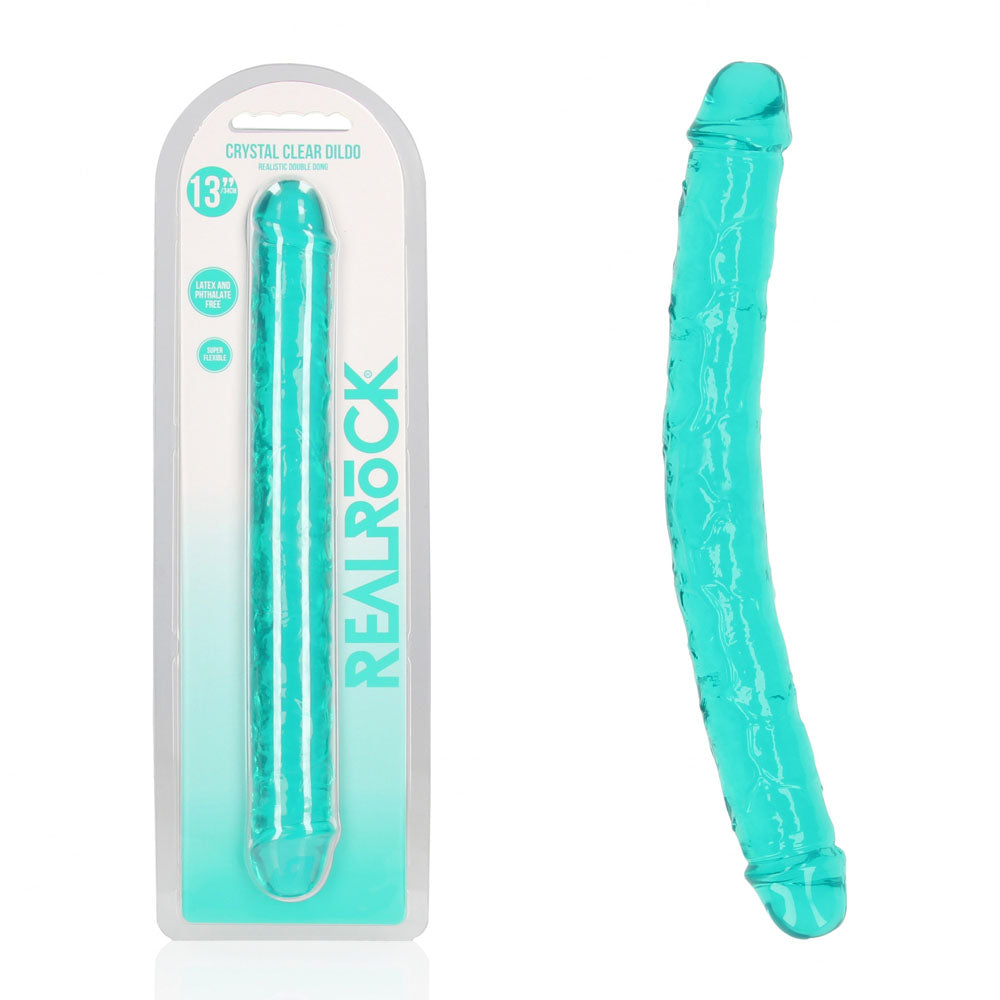 REALROCK 34 cm Double Dong - Turquoise - Turquoise 34 cm (14&