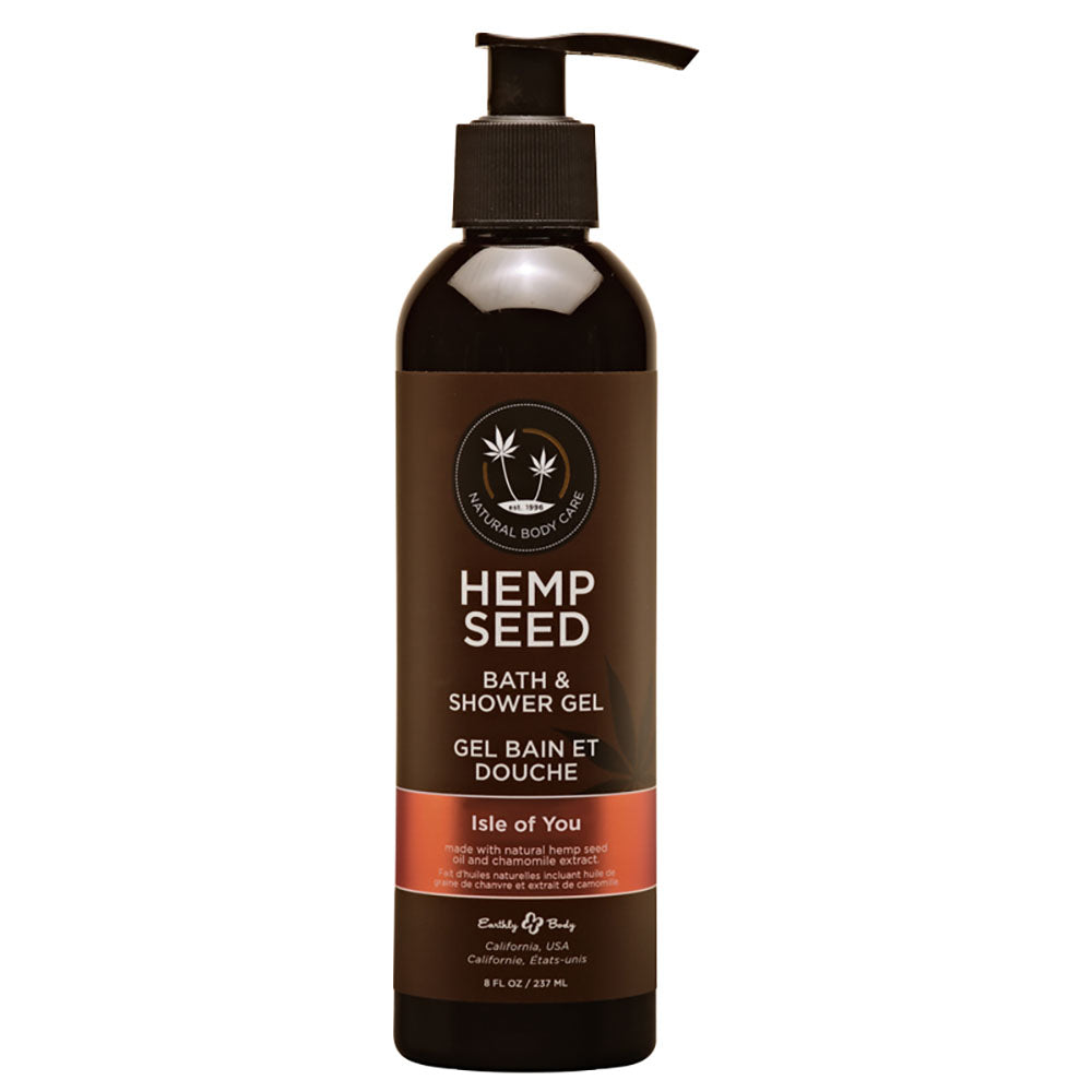Hemp Seed Bath &amp; Shower Gel - Isle Of You - Isle Of You (Coconut Water, Citrus &amp; Vanilla) Scented - 237 ml Bottle