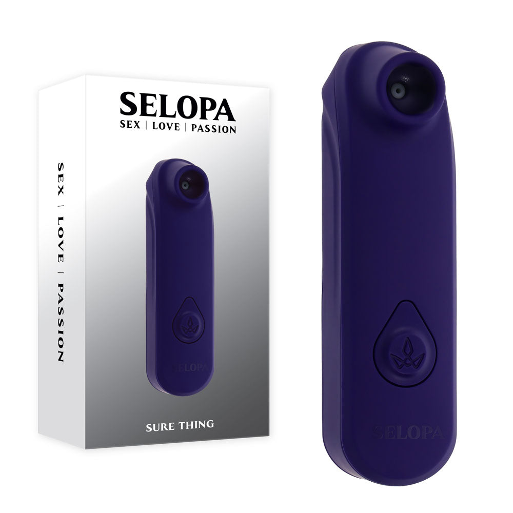 Selopa SURE THING - Black Vibrating &amp; Sucking Stimulator