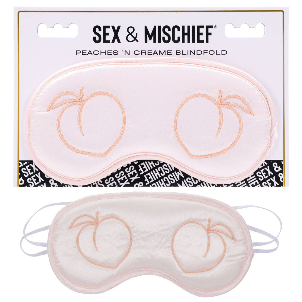 Sex &amp; Mischief Peaches n CreaMe Blindfold - Peach Eyemask