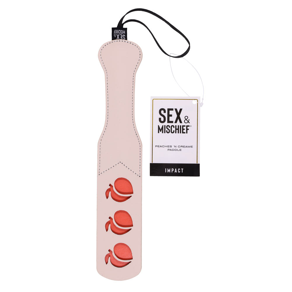 Sex &amp; Mischief Peaches n CreaMe Impression Paddle - Peach Spanking Paddle