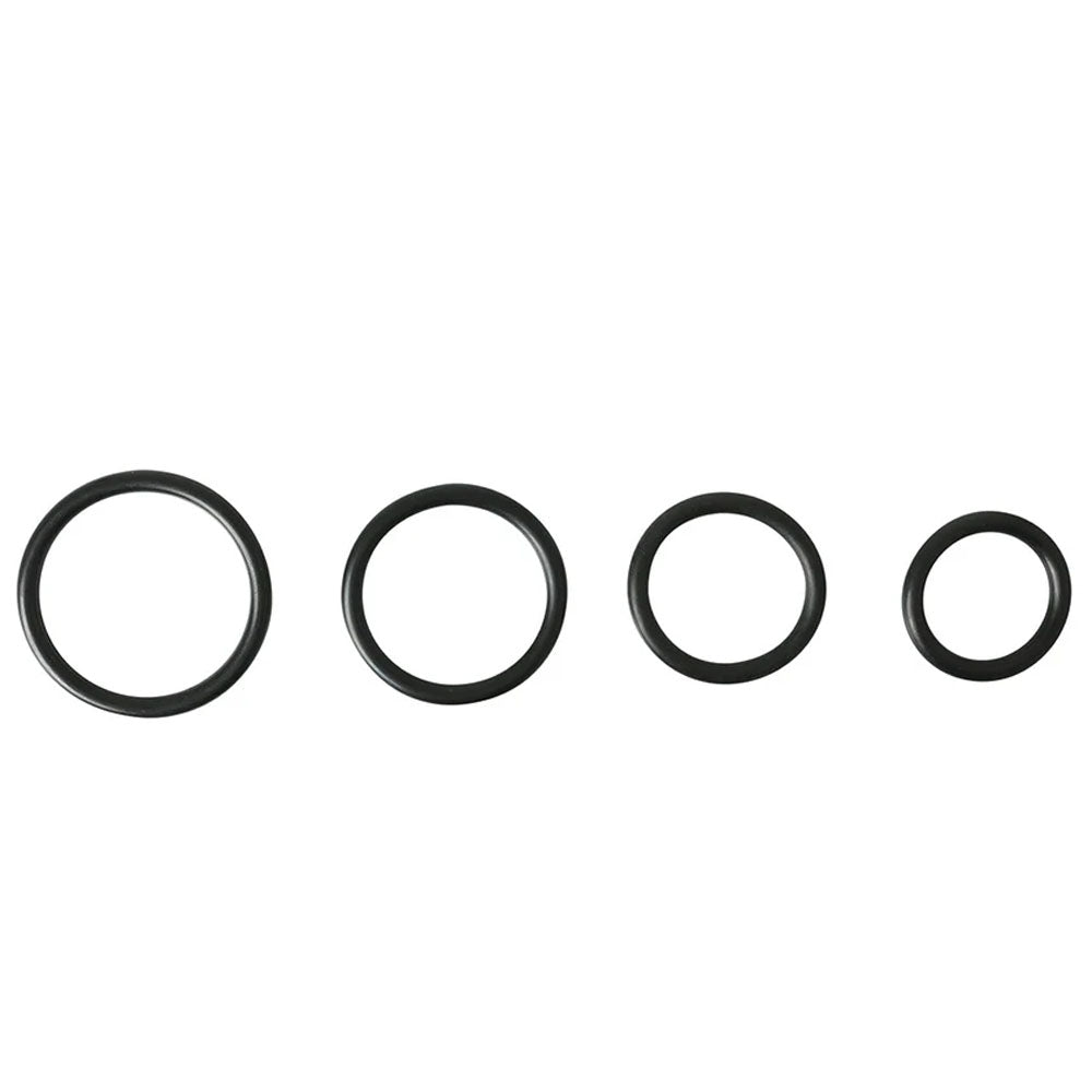 SPORTSHEETS Rubber O-Ring 4 Pack - Black Rings