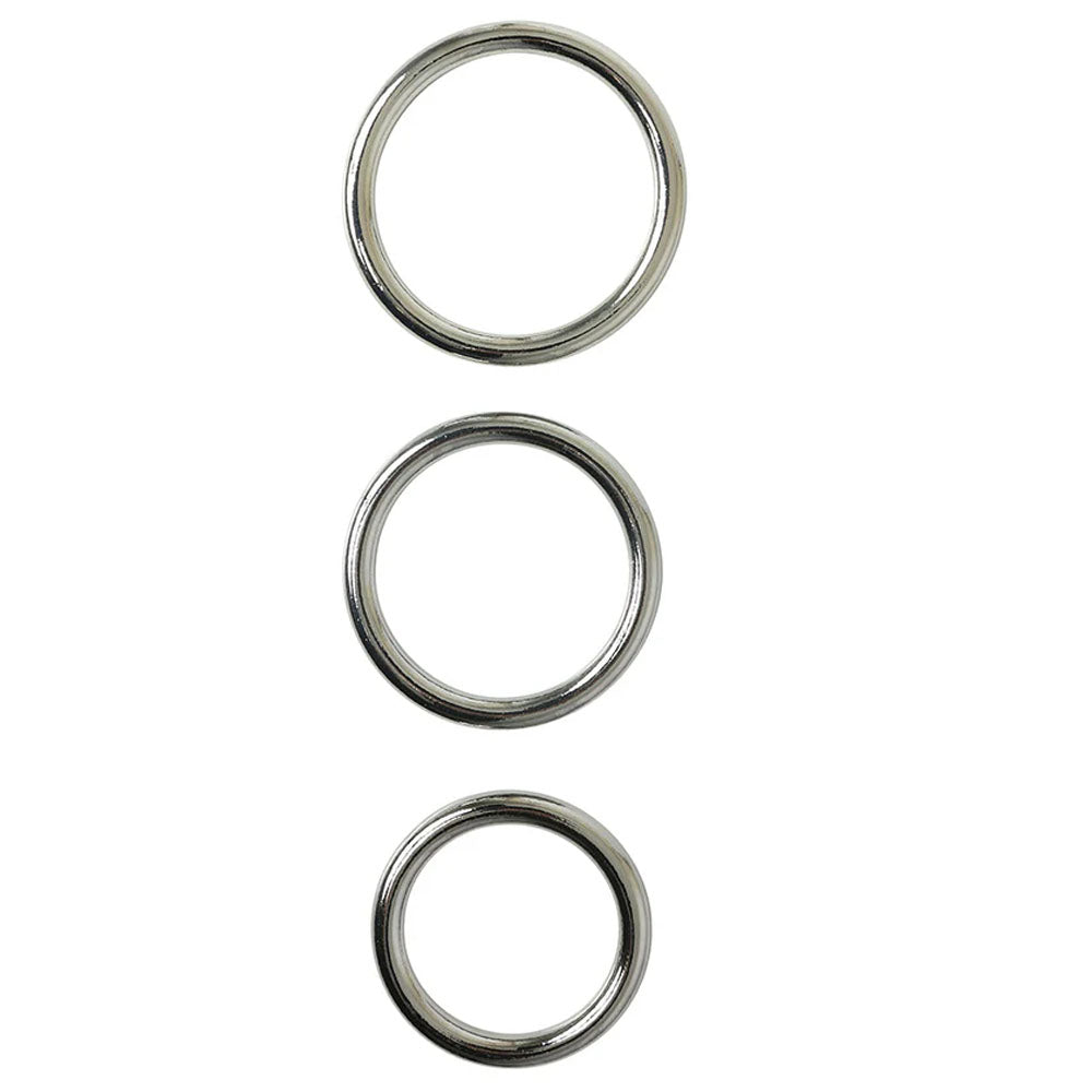 SPORTSHEETS Seamless Metal O-Ring 3 Pack - Metal Rings