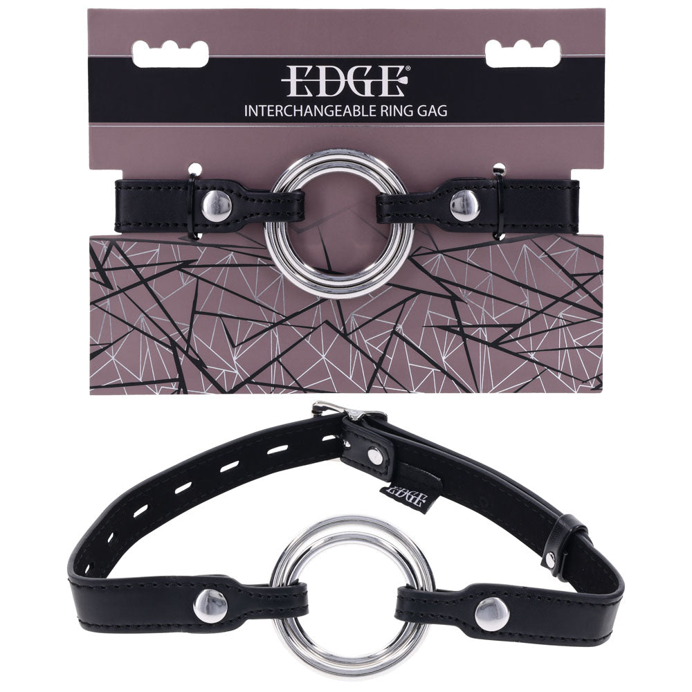EDGE Interchangeable Ring Gag - Black Mouth Gag Restraint