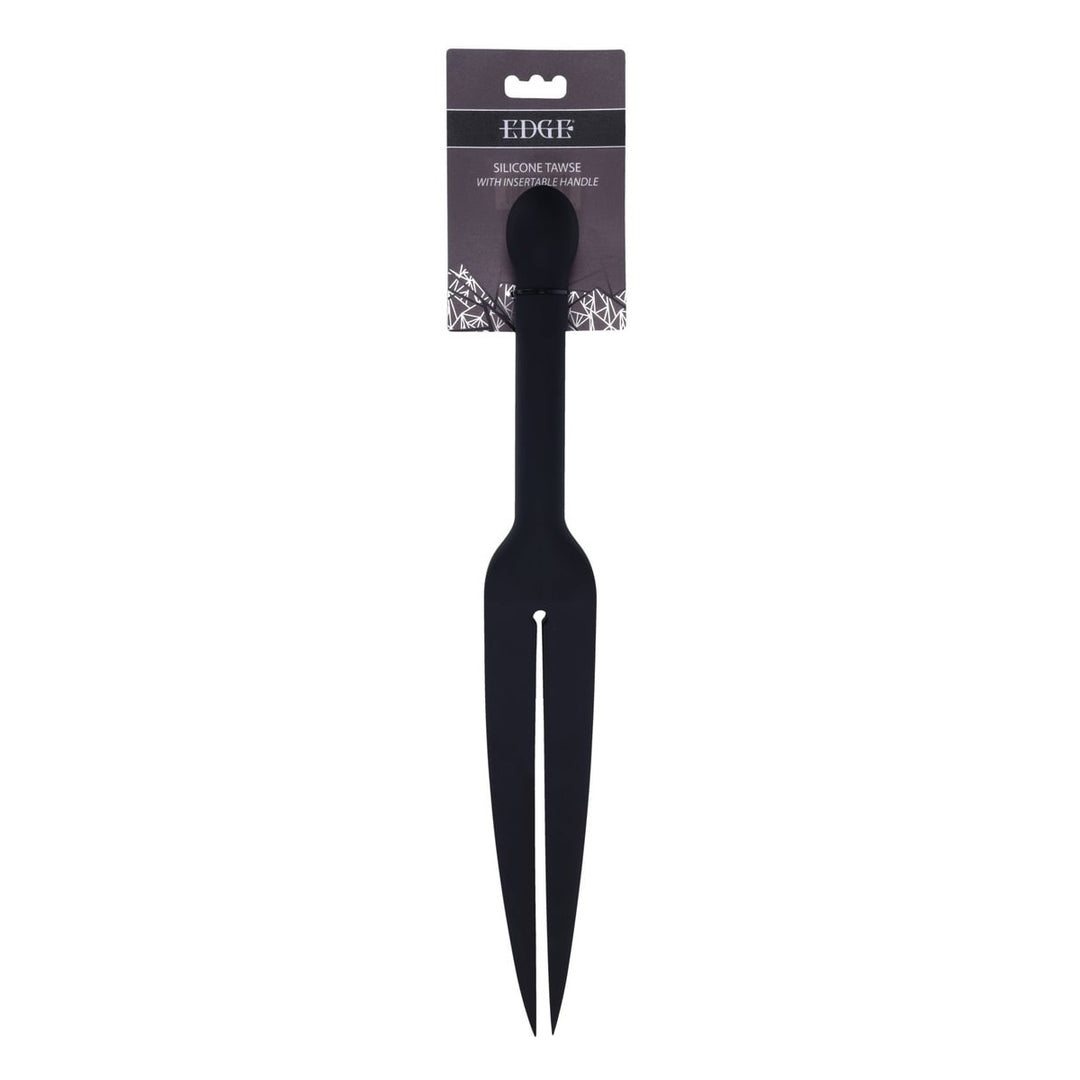 Black Silicone Tawse Whip with Insertable Handle