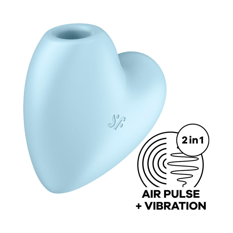 Cutie Heart Double Air Pulse Vibrator – Waterproof Rechargeable Clitoral Stimulator