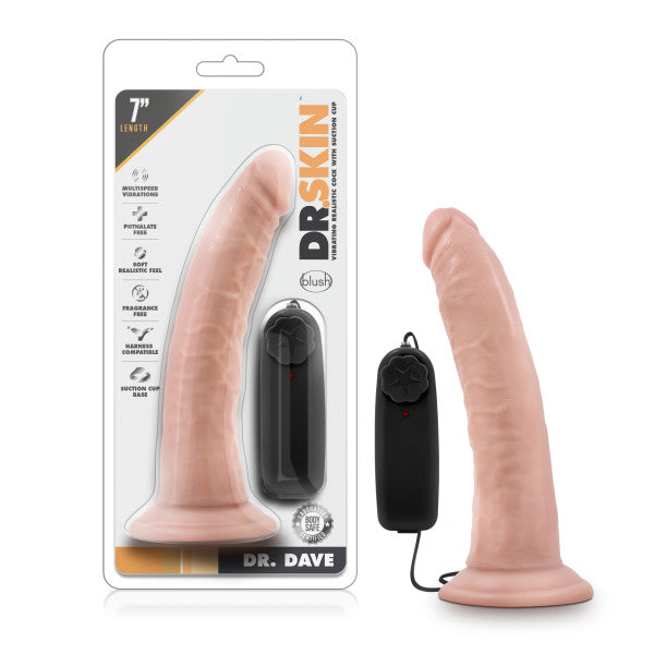 Dr. Skin – Dr. Dave 7" Vibrating Suction Cup Dildo