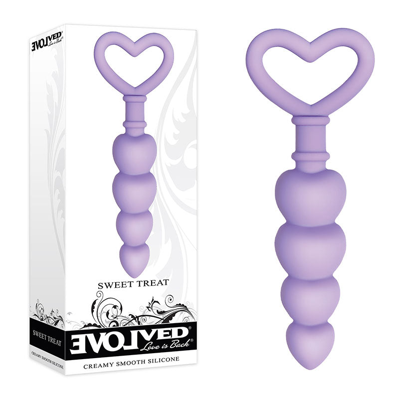Evolved Sweet Treat Anal Beads – Heart-Shaped Silicone Anal Plug