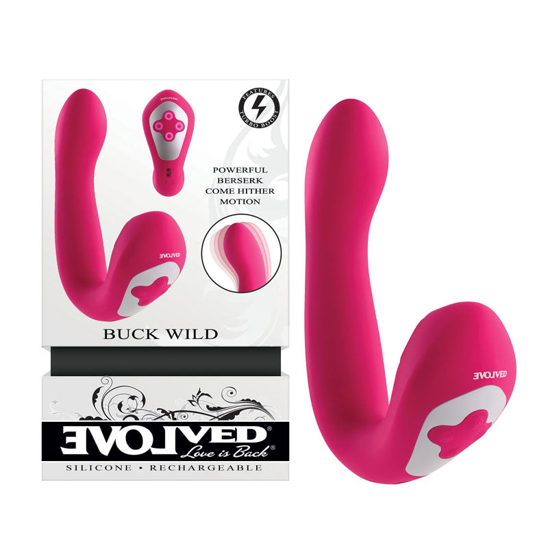 Evolved Buck Wild Dual Massager – Tapping &amp;amp; Come-Hither Rechargeable Vibrator