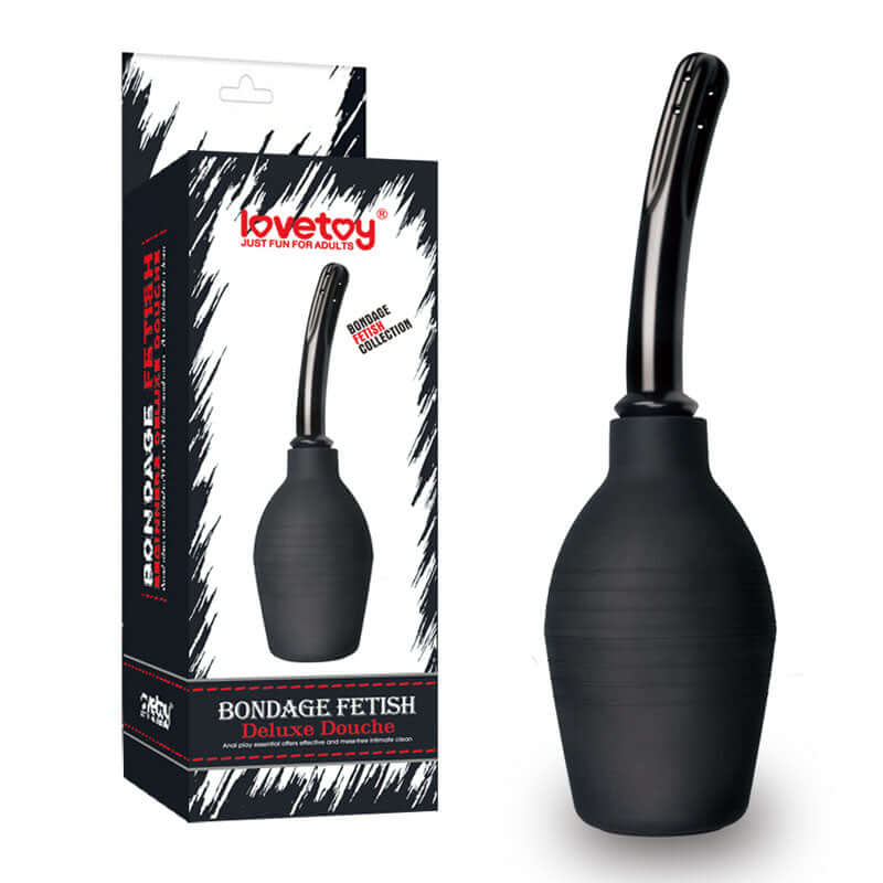  Bondage Fetish Deluxe Douche - Black Unisex Curved Douche - 310 ml capacity